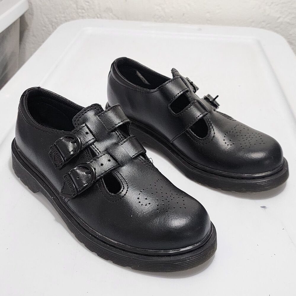 Dr. Martens 8065 classic double-strap Mary Jane shoe Black 3UK 36EU Girls 5US